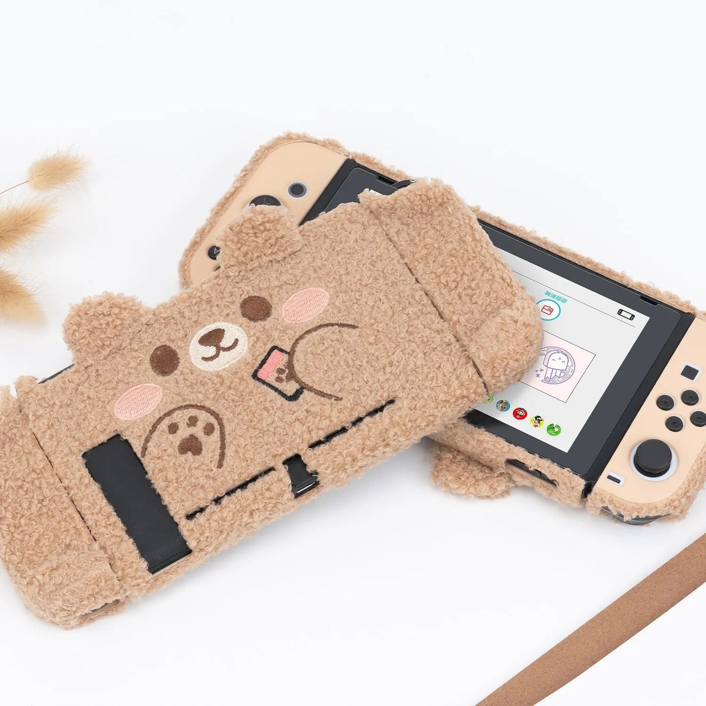 GeekShare Protective Case For Nintendo Switch Cute Bear Plush Nintendo Switch H image 9