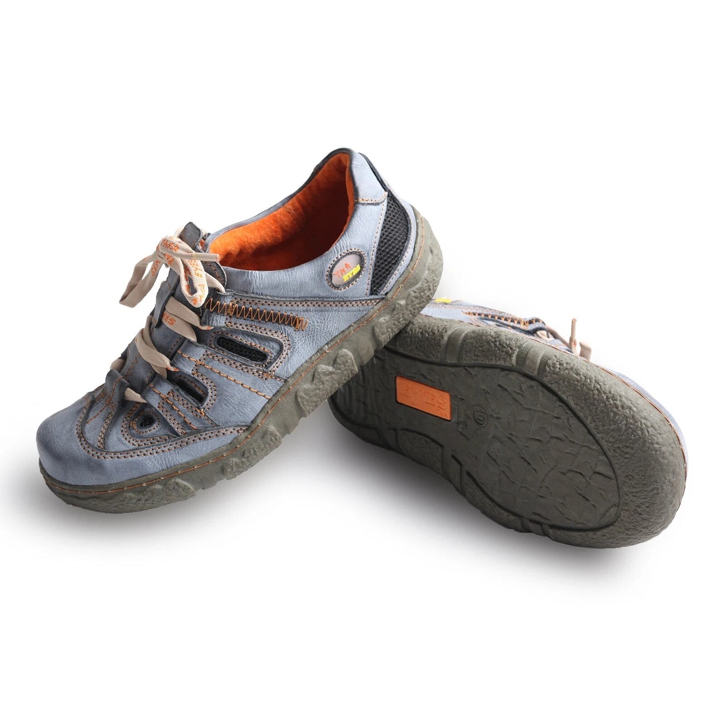 TMA EYES Women Casual Lace-Up Breathable Mesh and Leather Sneaker