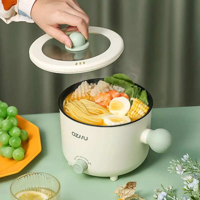 Electric Rice Pot Multicooker Hotpot Stew Heating Pan Noodles Eggs Soup Steamer image 0