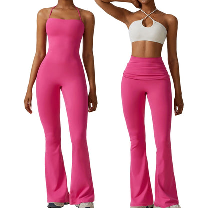 Women Gym Set Training Yoga Suit Sportswear Women Sports Jumpsuit Fitness Rompe image 0