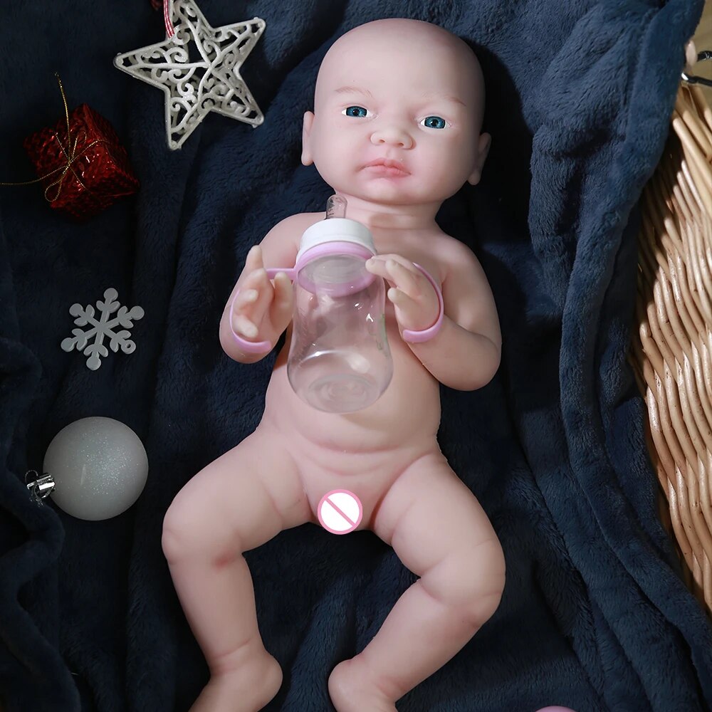 COSDOLL 2.6kg 45cm Reborn Baby Dolls Full Body Silicone Girl Baby Doll Lifelike