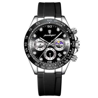 POEDAGAR Luxury Man Wristwatch Sports Chronograph Luminous Waterproof Date Men  image 2