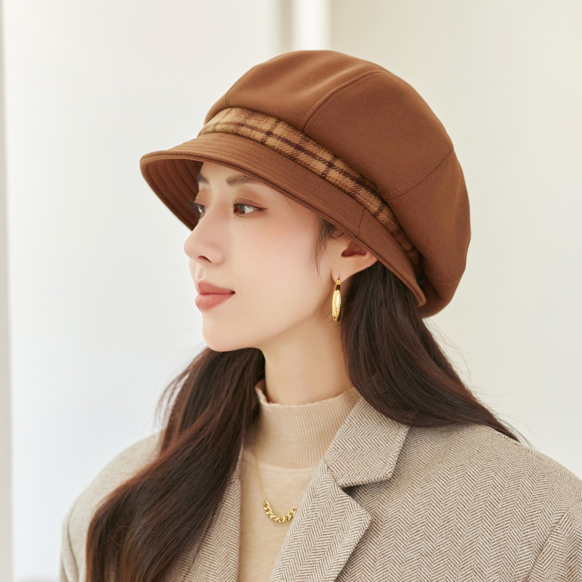 Women's new autumn and winter fisherman hat, casual and versatile basin hat, Br image 2