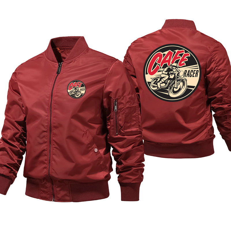 Cafe Racer Motorcycle Bomber Jacket Men Hot Sale Warm Fashion Outwear Brand Coa image 3
