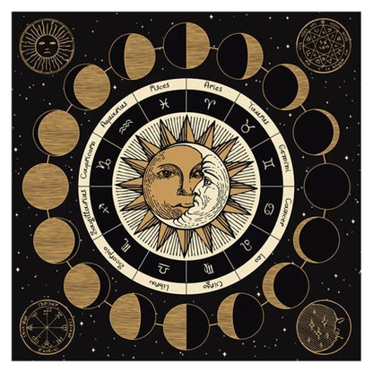 Wheel of the Zodiac Altar Tarot Cloth Tablecloth Moon Phase Velvet Astrology Ta image 2