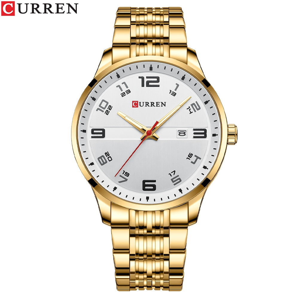 CURREN Business Men Luxury Watches Stainless Steel Quartz Wrsitwatches Male Aut image 2