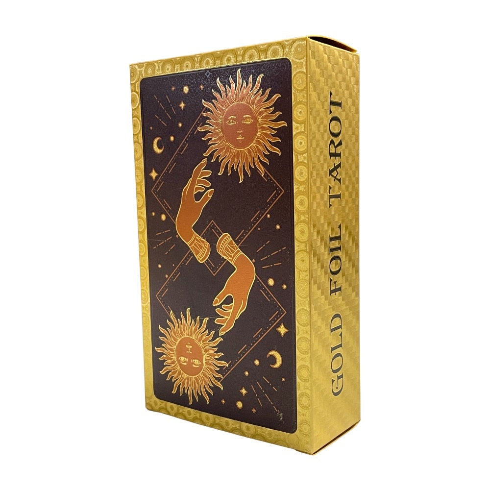 Golden Tarot 12x7cm English Deck Classic for Beginners with Color Paper Guide B image 1