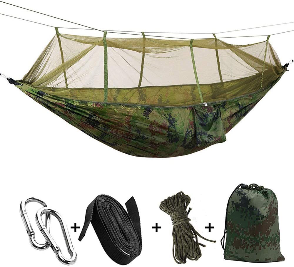 Portable Outdoor Camping Hammock With Mosquito Net 1-2 Person Go Swing Garden H image 3