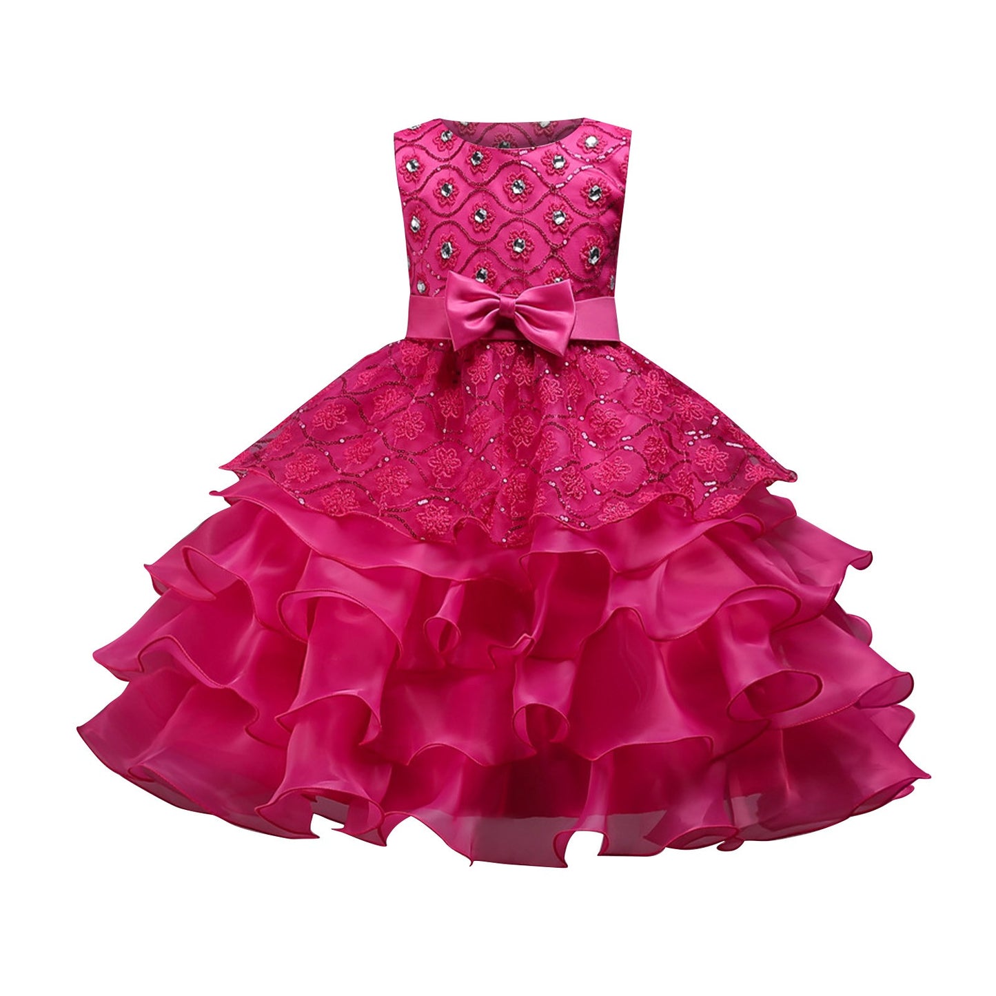 Children Modern Jazz Dance Costumes Kids Girls Stage Wear Birthday Wedding Part image 9