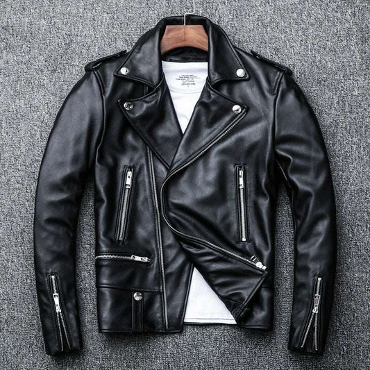 Spring Classical Suitableo Jacket Genuine Leather Motorcycle Jackets Men New Zea
