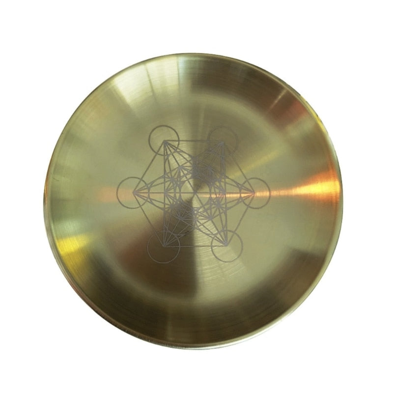 Pentagram Altar Ritual Burning  Holder Plate Stainless Steel Offering  Burning image 6