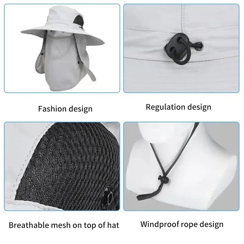 1pc Summer Wide Brim Sun Hat For Outdoor Activities - Fishing, Beach, Cycling image 7