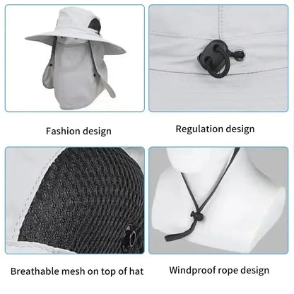 1pc Summer Wide Brim Sun Hat For Outdoor Activities - Fishing, Beach, Cycling image 7