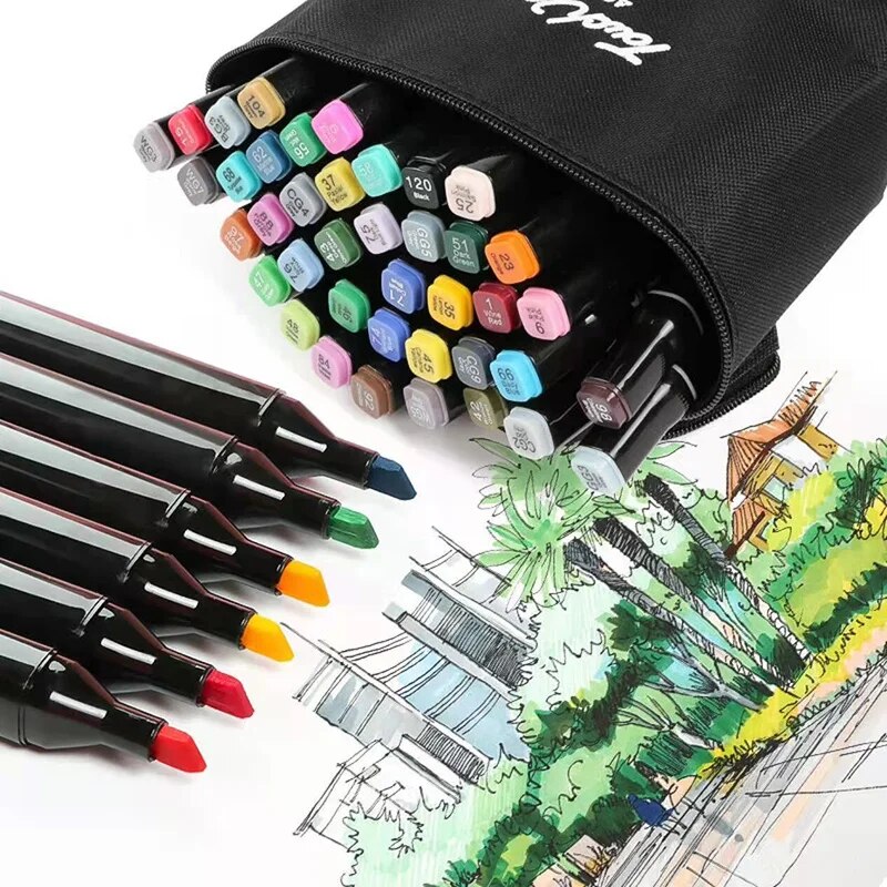 Colour Double Headed Oily Marker Set Sketch Drawing Graffiti Art Markers for St image 10