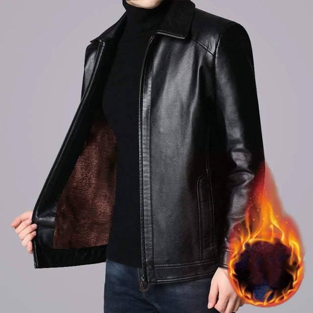 Men Leather Suit Jacket Men Slim Fit blazer Coat Men Fashion Leather jacket Str image 2