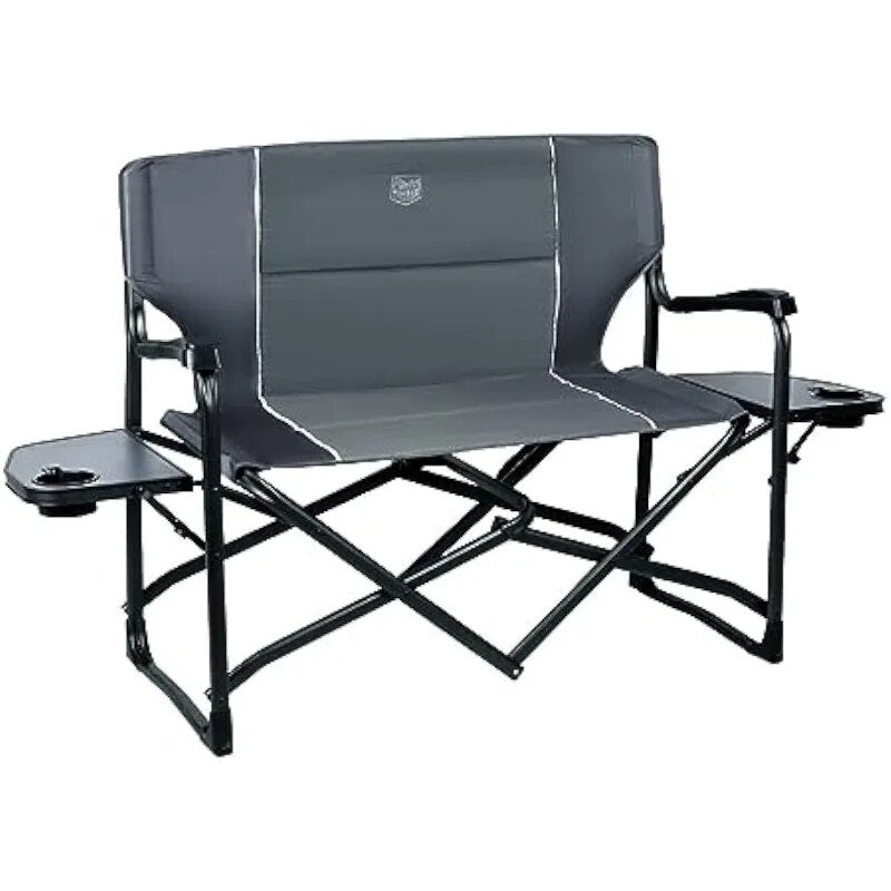 TIMBER RIDGE 38" Wide Oversized Double Folding Camping Person Lawn Chair with 2 image 1