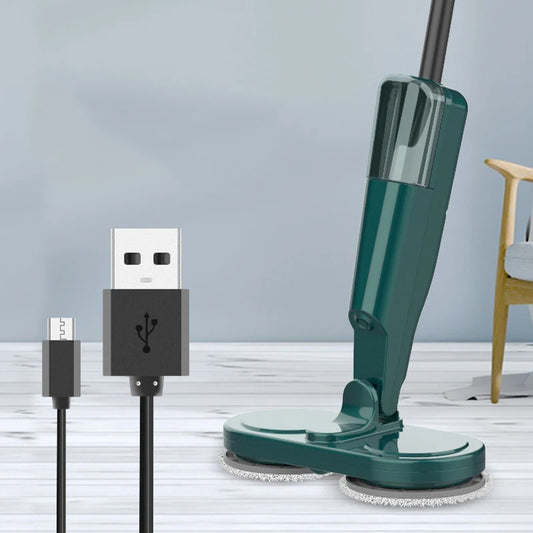 Electric Water Mop Cleaner Machine 360Â° Rotatable Spin Cleaning Mop Squeeze Wet image 0