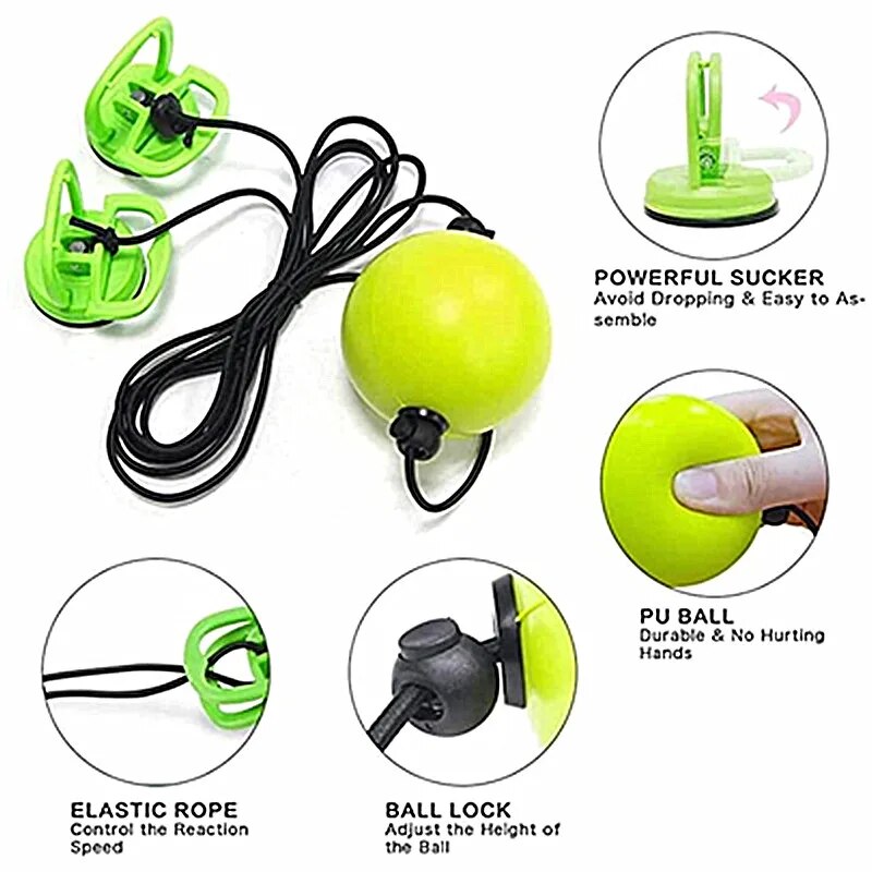 Height Adjustable Suction Cup Boxing Reflex Speed Ball Hand Eye Reaction Traini image 8