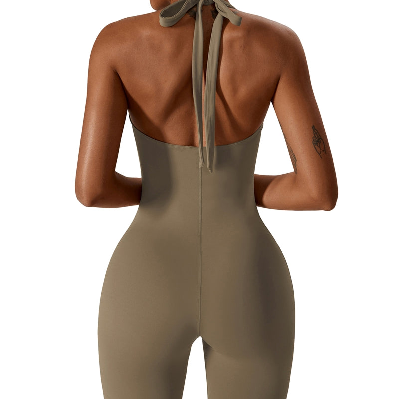 Women's tracksuit Yoga Set Long Sleeve Padded Yoga Jumpsuits One Piece Workout image 2