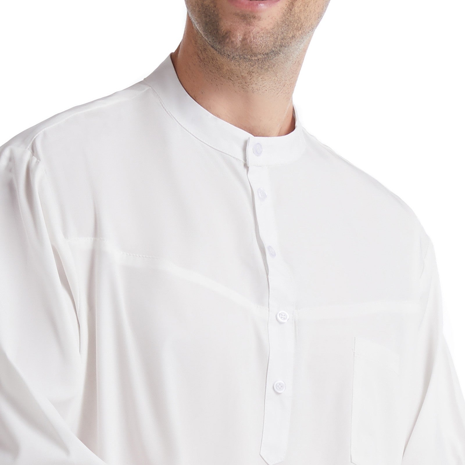 Muslim Robe Arab Men Thobe Ramadan Two Pieces Set Solid Color Arabic Pakistan S image 7