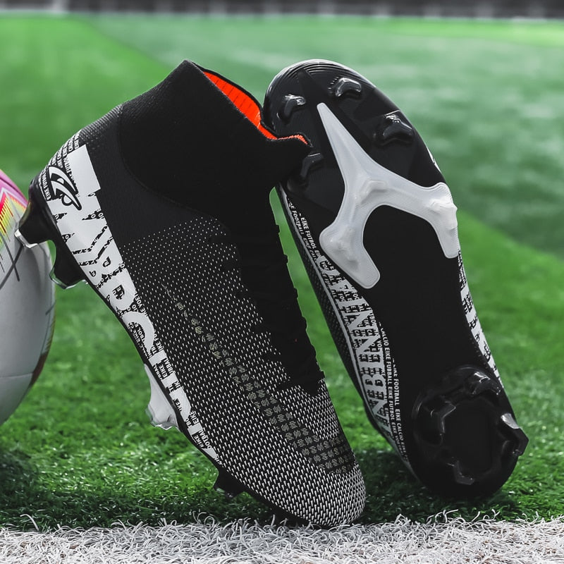 ZHENZU Size 35-45 Men Boys Soccer Shoes ftball Boots High Ankle Kids Cleats T image 7