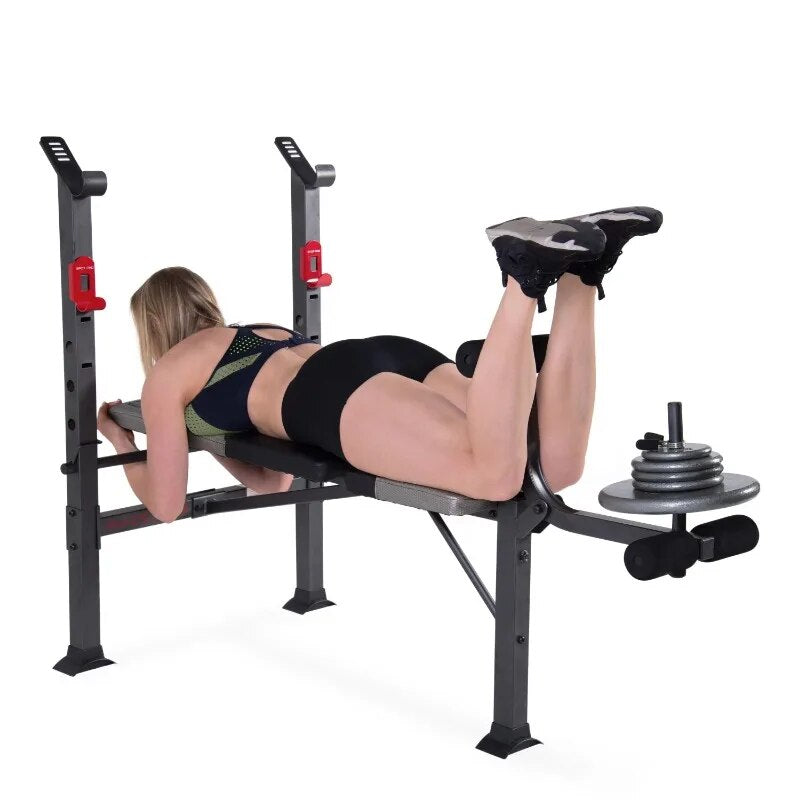 Strength Standard Weight Bench with Leg Developer, 150lb upright weight capacity image 5