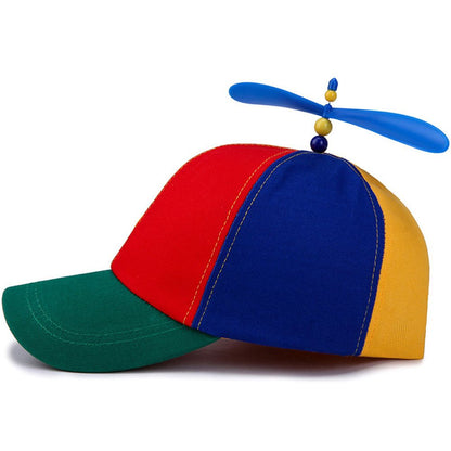 Funny Snapback Hat Helicopter Propeller Adventure Dad Hat Rainbow Bamboo Dragon image 3