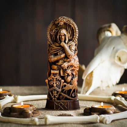 Freyja Statue Freya Norse Gods Carving Altar Heathen Asatru Viking God Goddes S image 4