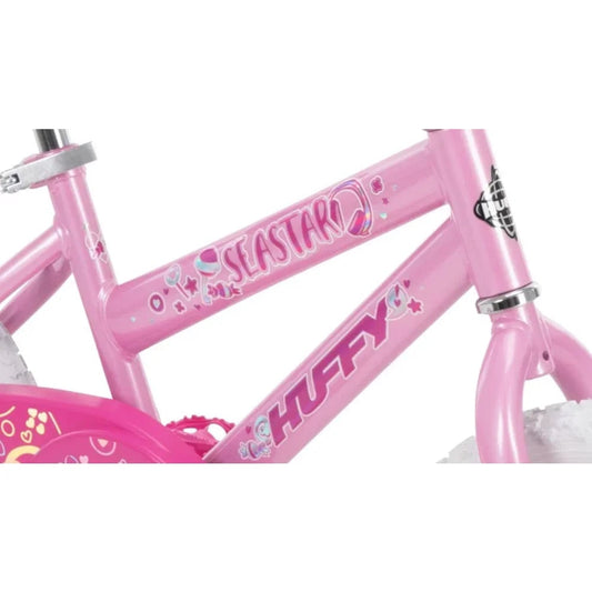 2023 Huffy 16 Inch Sea Star Girl's Bike, Pink Bubble Gum Children Bicycle