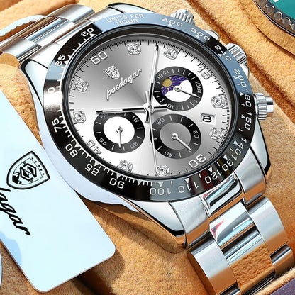 POEDAGAR Luxury Man Wristwatch Sports Chronograph Luminous Waterproof Date Men  image 0