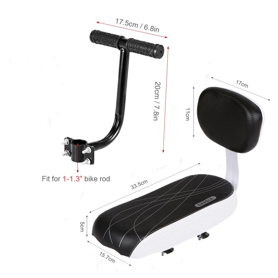 Bike Child Seat Bike Saddle with Back Rest Bicycle Back Seat MTB Bicycle Rear R image 4