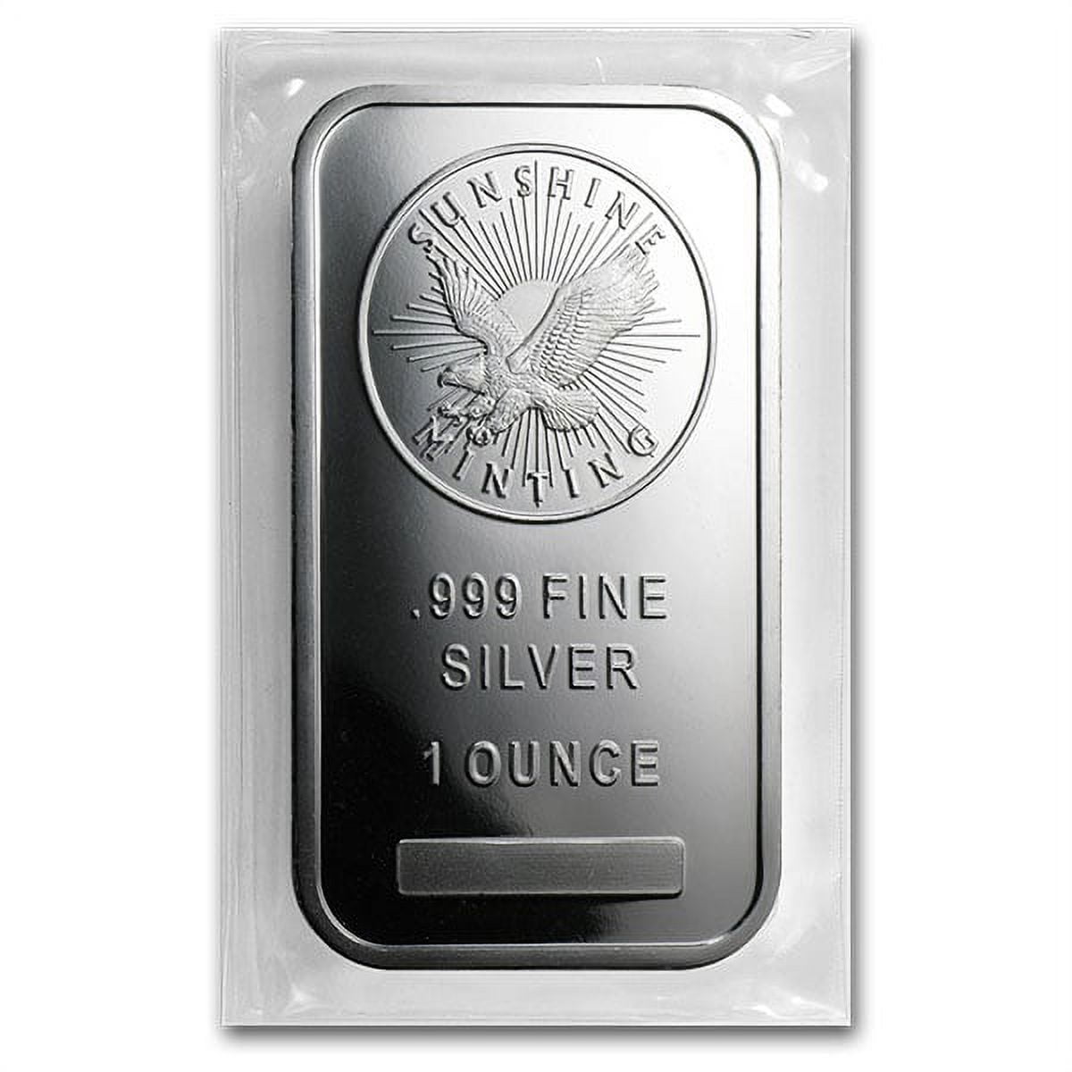 Sunshine Minting 1 oz Bar, .999 Pure Silver image 1