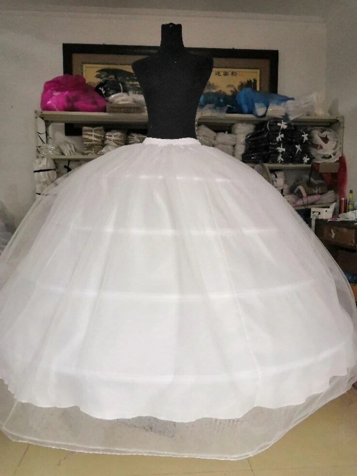New Hot Sell 3 Hoops Big White Petticoat Super Fluffy Crinoline Slip Underskirt image 0