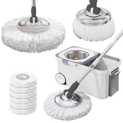Spin Mop Bucket 6 Microfiber Refills Household Cleaning Automatic Spin Mop Hand image 0