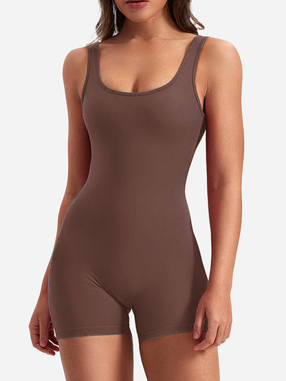 Women Romper Summer Sleeveless Vest Romper for Women Square Neck Tops Bodysuit image 1