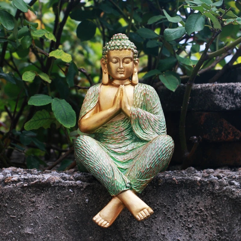 Zen Buddha sculpture Outdoor garden Garden Garden Garden garden landscape layou image 2