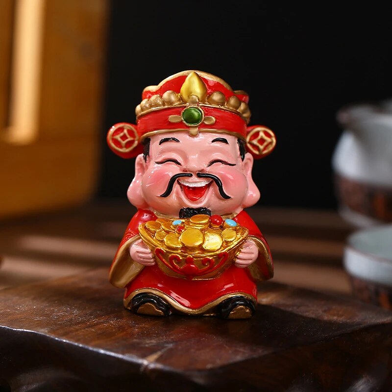 Resin God of Wealth Mascot Ornaments Home/Room/Car Decoration Feng Shui Fortune image 4