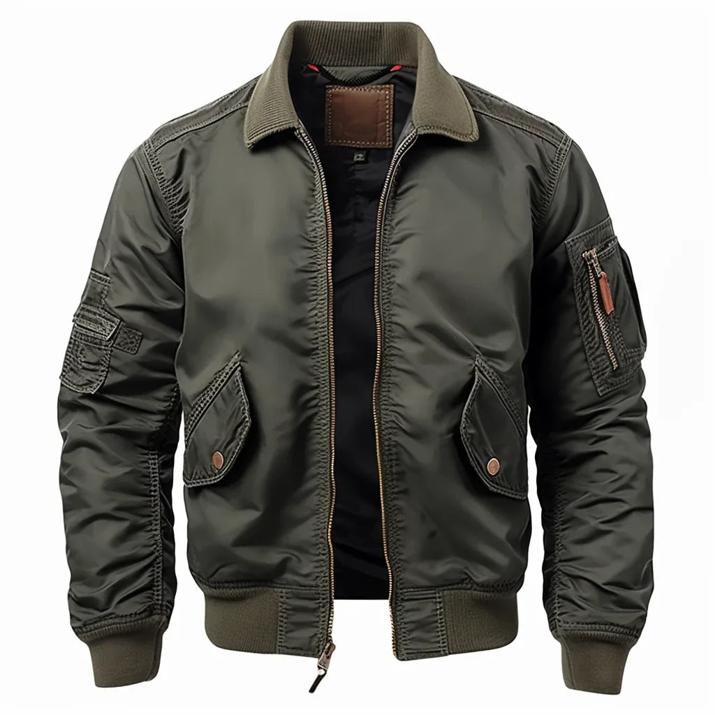 Men's Vintage Casual Flight Light Air Bomber Military Jacket image 1