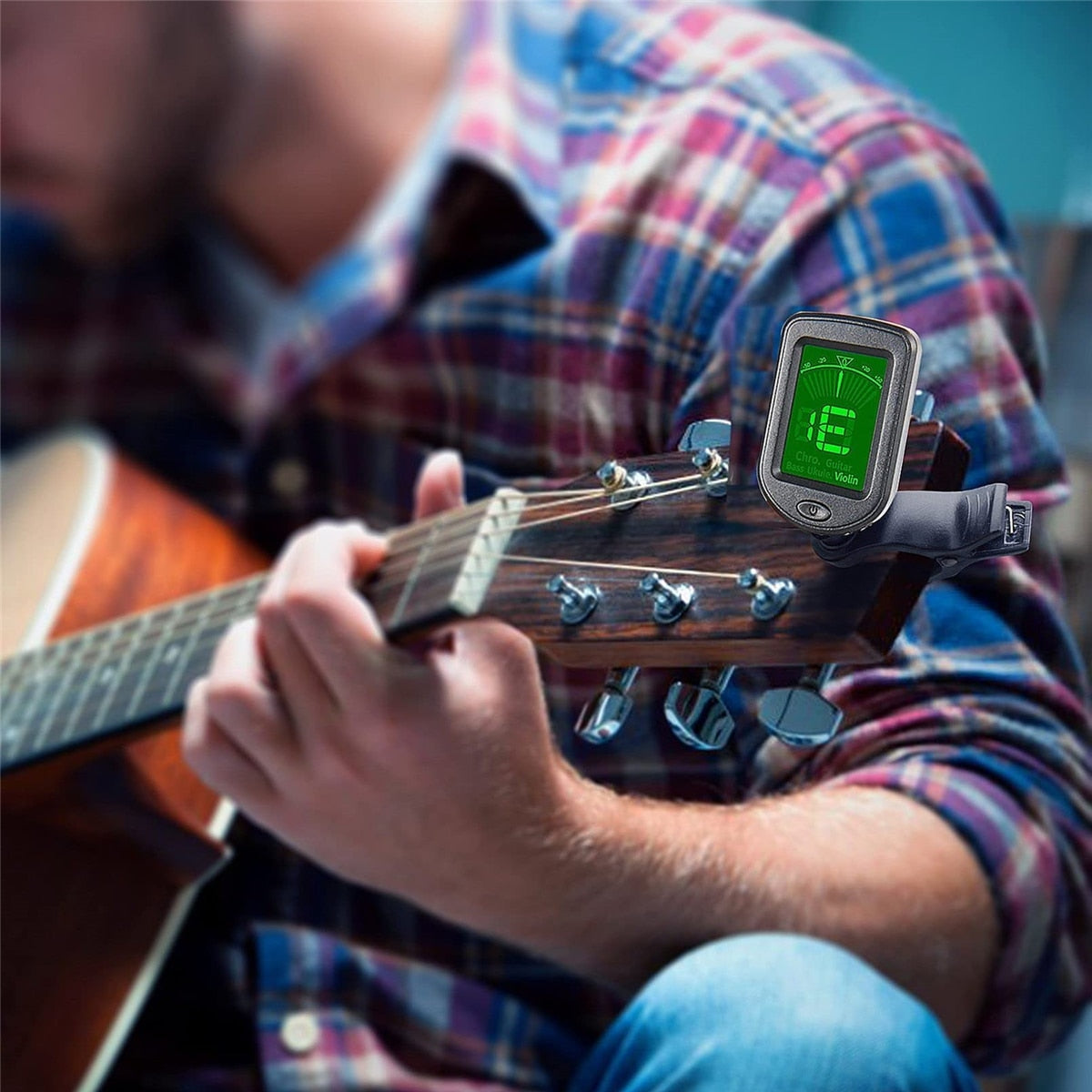 Guitar Tuner For All Instruments Clip on Electronic Tuner for Guitar Bass Ukule image 6