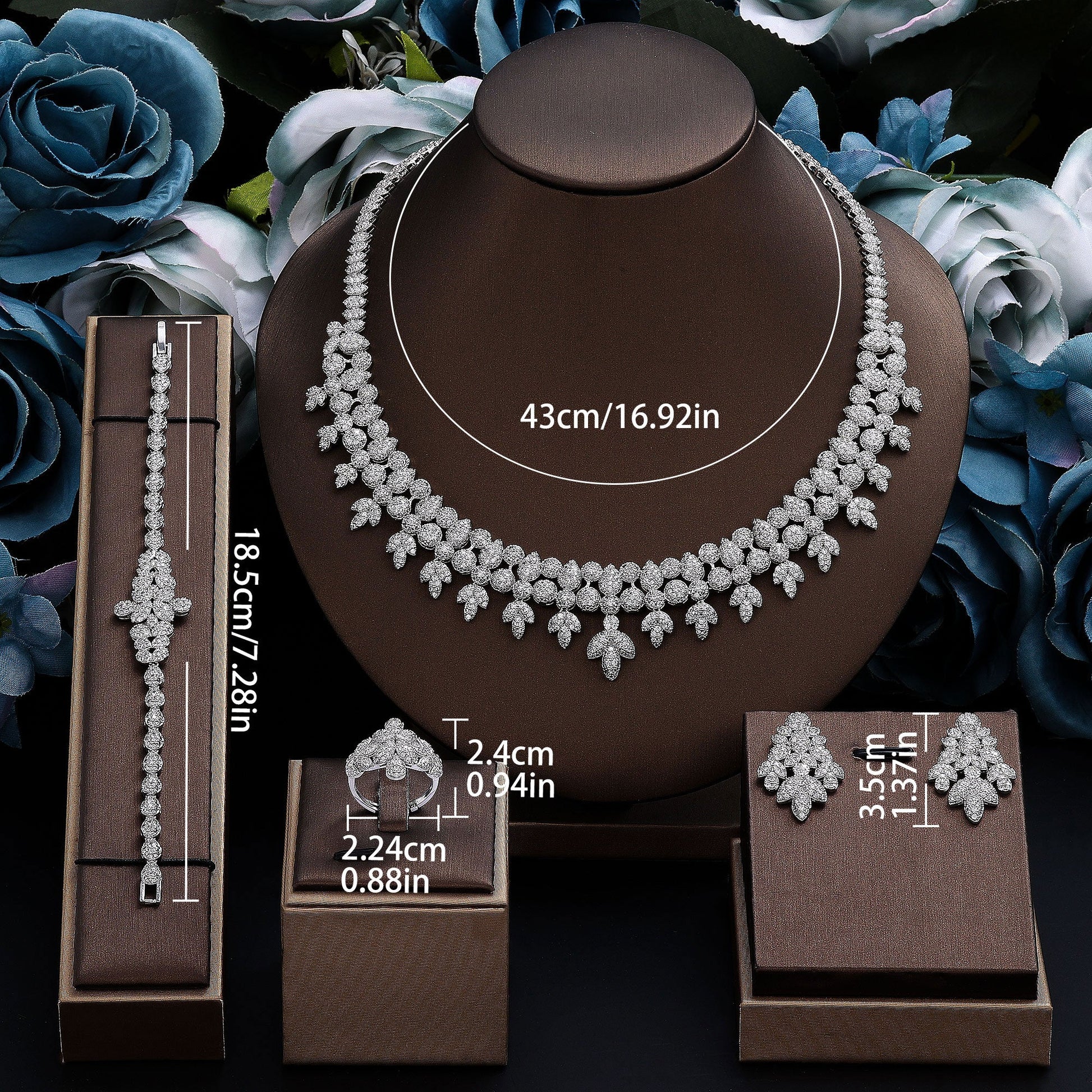2024  selling African 4-piece Bridal Jewelry Set New Fashion Dubai Jewelry image 4