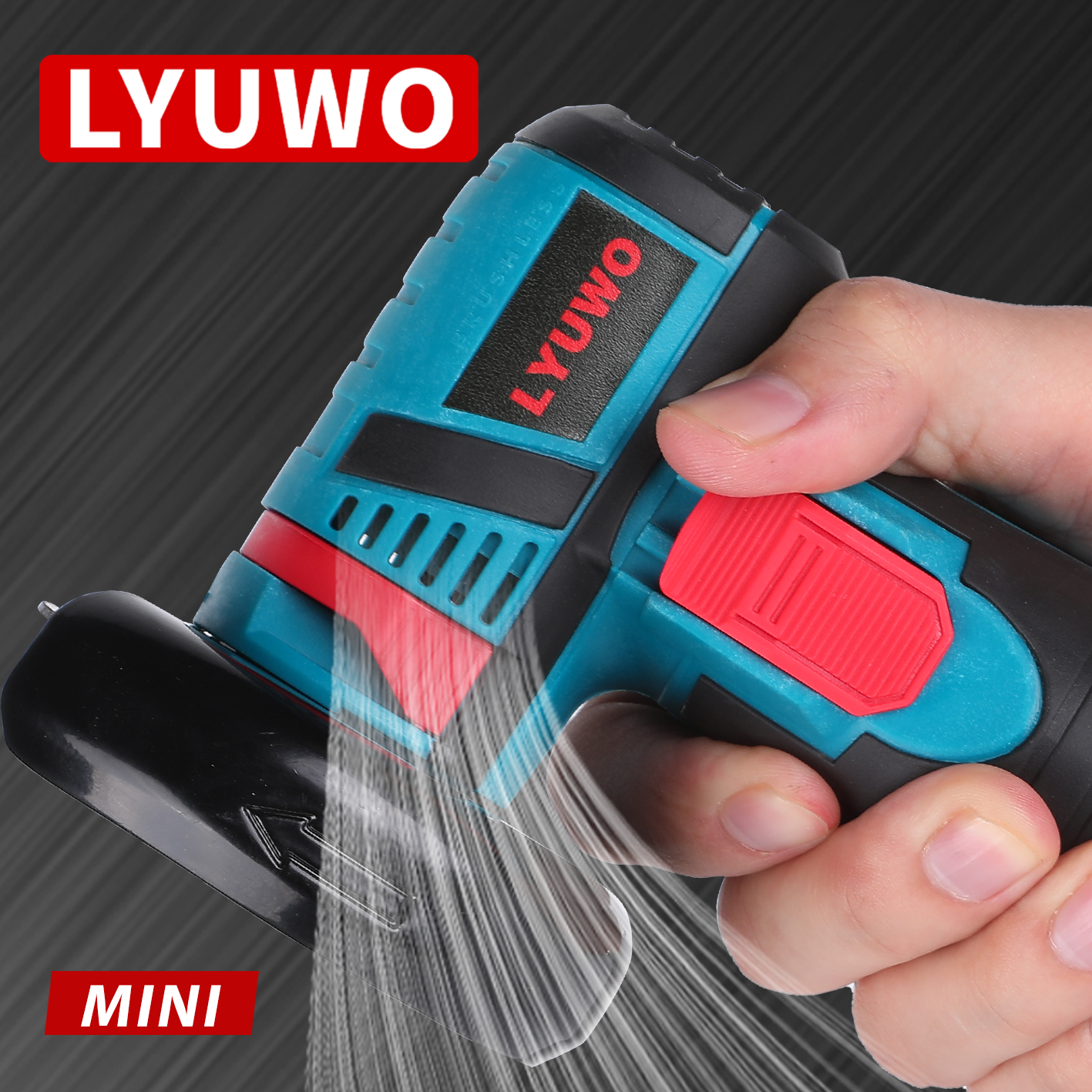LYUWO Mini Angle Grinder Mini Household Rechargeable Cutting Machine Polishing image 2