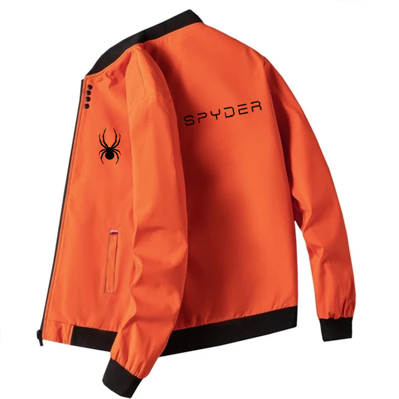 Spring Autumn Man Coats White Streetwear Fashion Stand Collar Bomber Jacket Men image 7