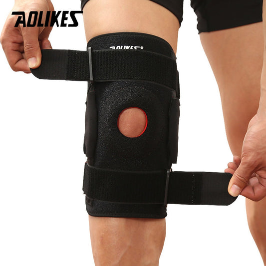 AOLIKES 1PCS Hiking Cycling Knee Support Protector With Removeble Aluminum Plat image 0