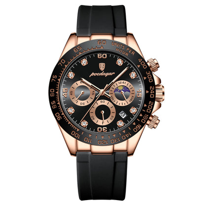 POEDAGAR Luxury Man Wristwatch Sports Chronograph Luminous Waterproof Date Men  image 6