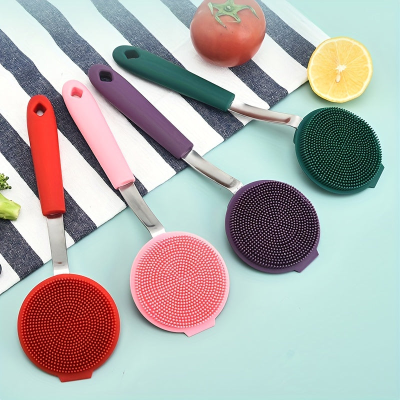 1pc, Silicone dishwashing brush, non stick, special silicone spatula, kitchen u image 3