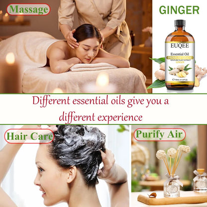 EUQEE 118ML with Dropper Ginger Lavender Essential Oil For Humidifier Diffuser image 3