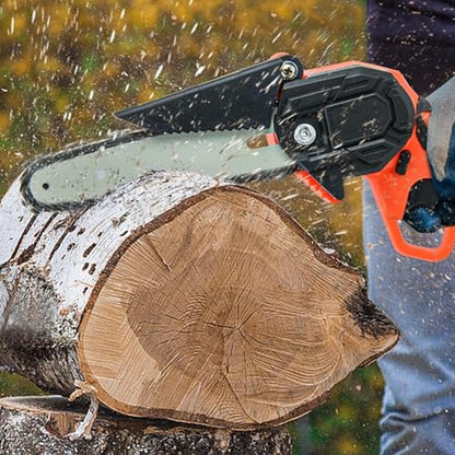Mini Cordless Chainsaw 2-in-1 Handheld Tree Trimming with 3Pack Battery Lightwe image 3