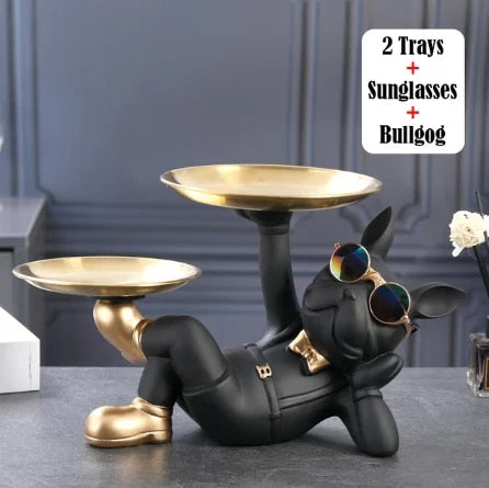 Bulldog Animal Figurines Cool Dog Statue Sculpture Living  Study Room Bedroom D image 6