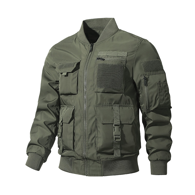 Spring Autumn New Multi-Pocket Jacket Men Fashion Casual Windproof Pilo