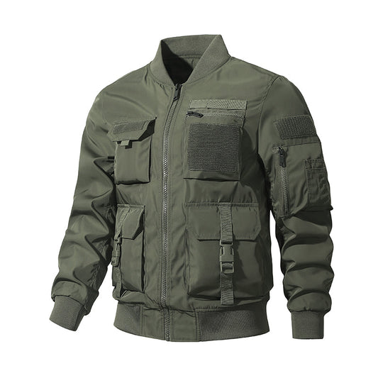 Spring Autumn New Multi-Pocket Jacket Men Fashion Casual Windproof Pilo